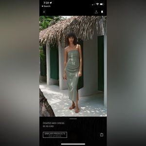 Green color Zara dress